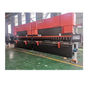 WILAMAC 2x200T 4000mm tandem press brake, front view of both units